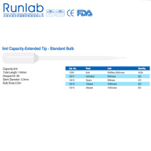 5ml Capacity Standard Bulb Pipette Tip with Extended Tip